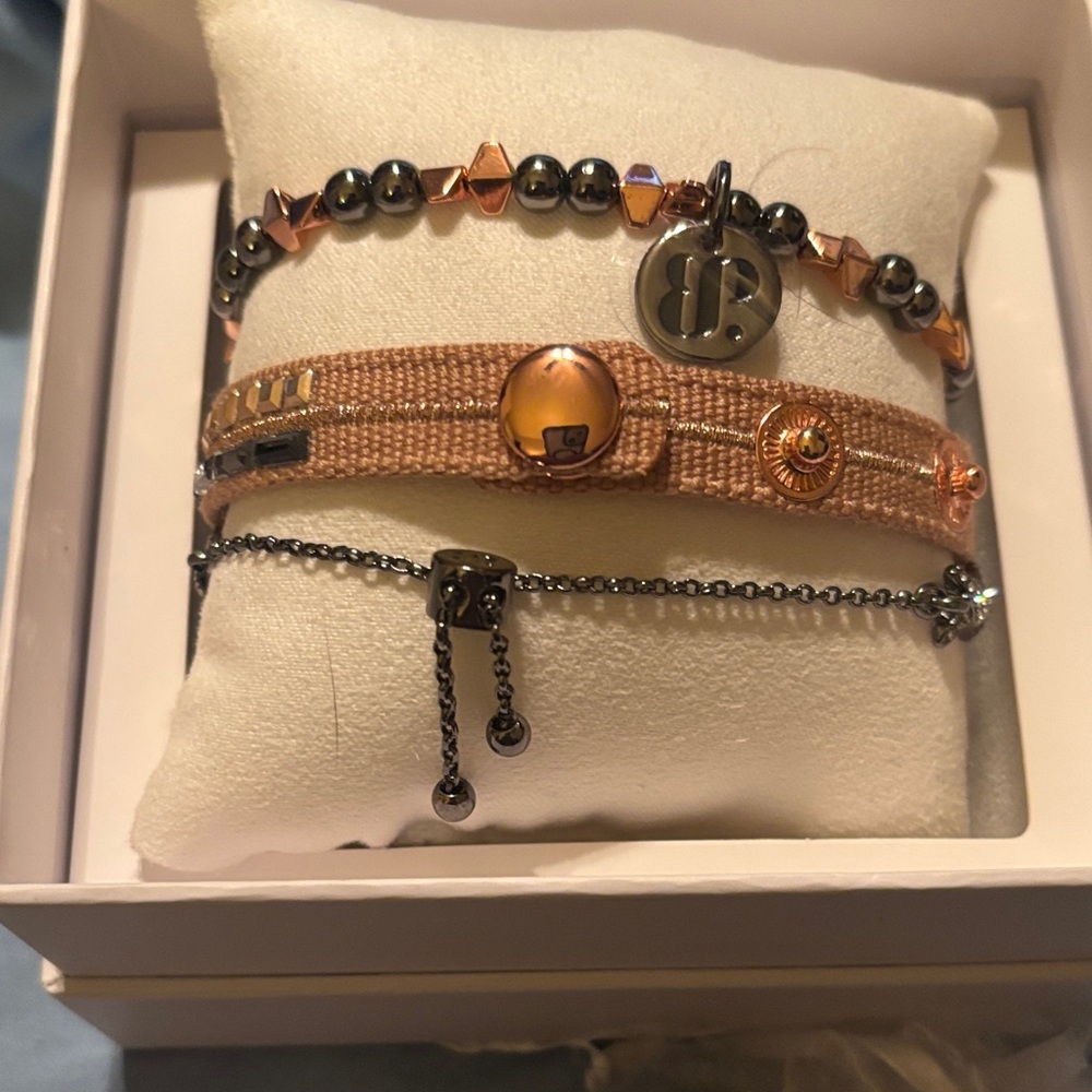 Fall Stack: Rose Gold And Hematite Bracelets - image 2